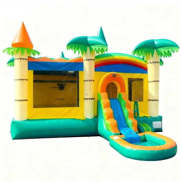 Inflatable House With Water Slide For Kids