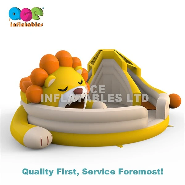 Lion Inflatable Slide Bouncy Castle For Sale factory