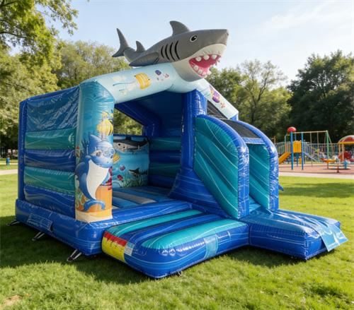 Shark Inflatable Combo Bouncy Castle