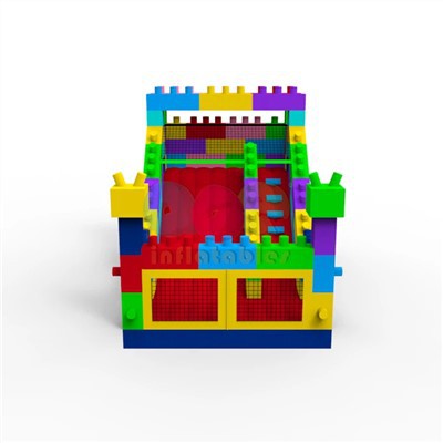 Crossover Building Block Inflatable Dry Slide