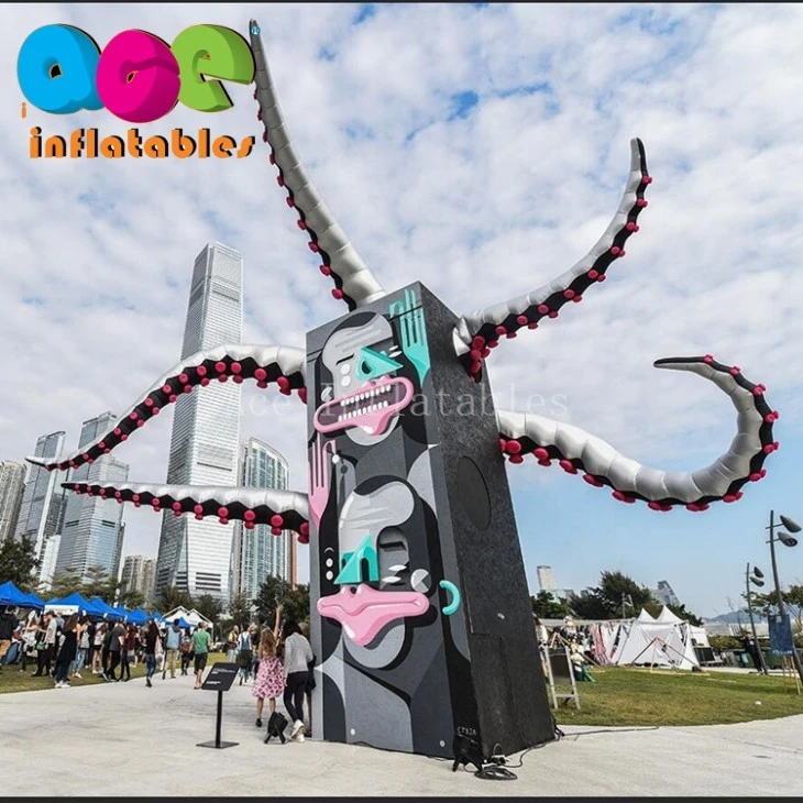 Halloween giant inflatable octopus tentacles party decoration5