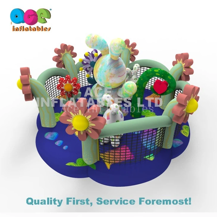 Rabbit Garden Inflatable Bouncy Castle2