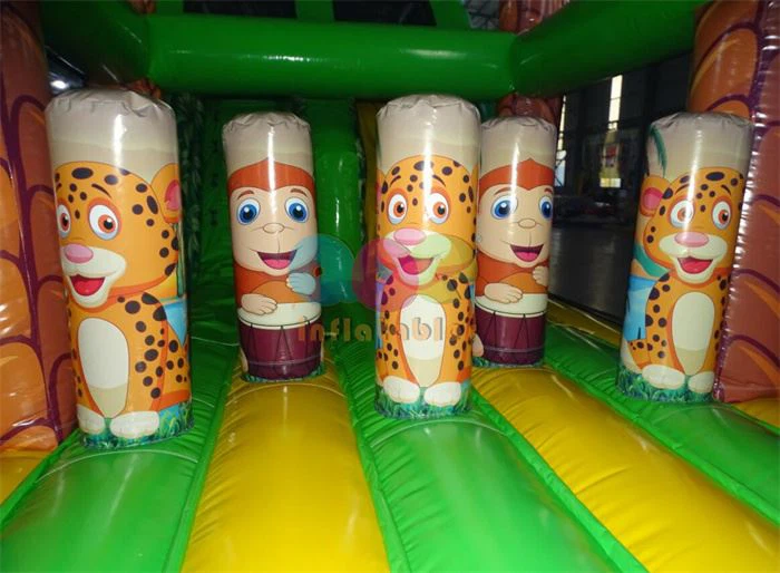 Jungle Theme Inflatable Obstacle Course